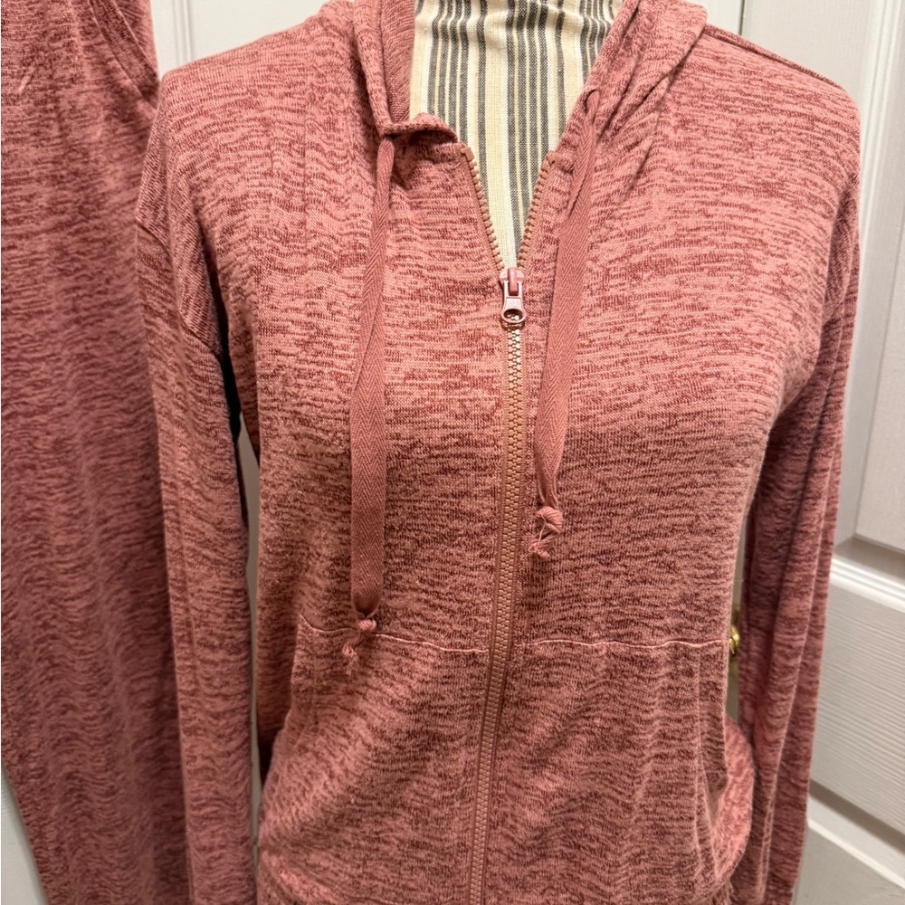 Grace and Lace Smocked Jogger Set Pink Hooded Jacket Pants Set Med top:Lg Bottom - Picture 2 of 9